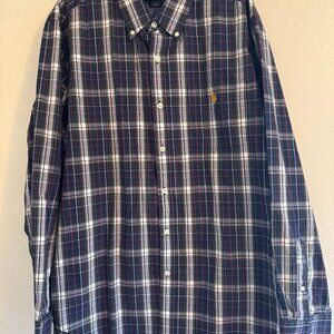 U.S. Polo Assn. Men’s Plaid Shirt XL Sleeve Button-Down Preowned Classic